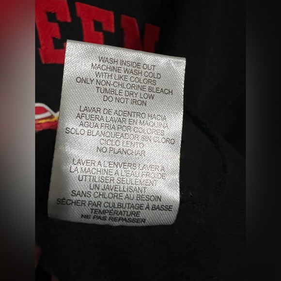 Black McQueen Hoodie with Red embroidered Logo - Picture 4 of 6